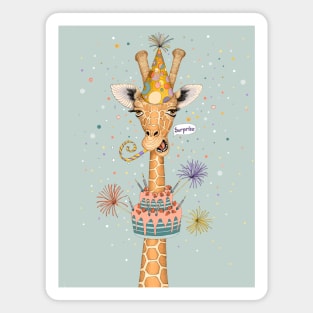 Birthday surprise giraffe Magnet